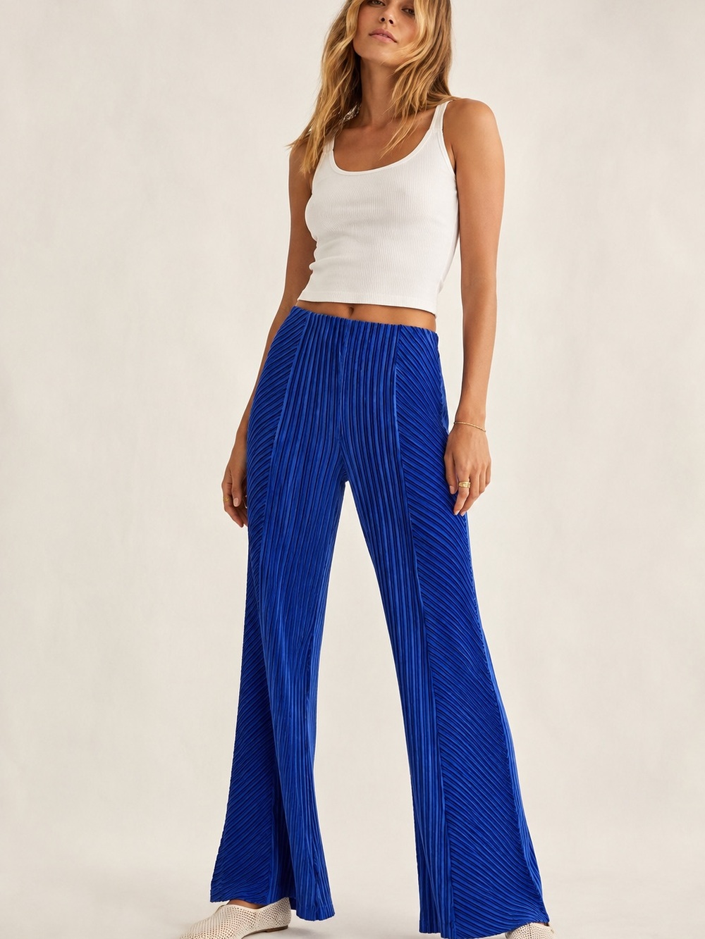 Free People Blue Corduroy Flare Pants Small Bell Bottom